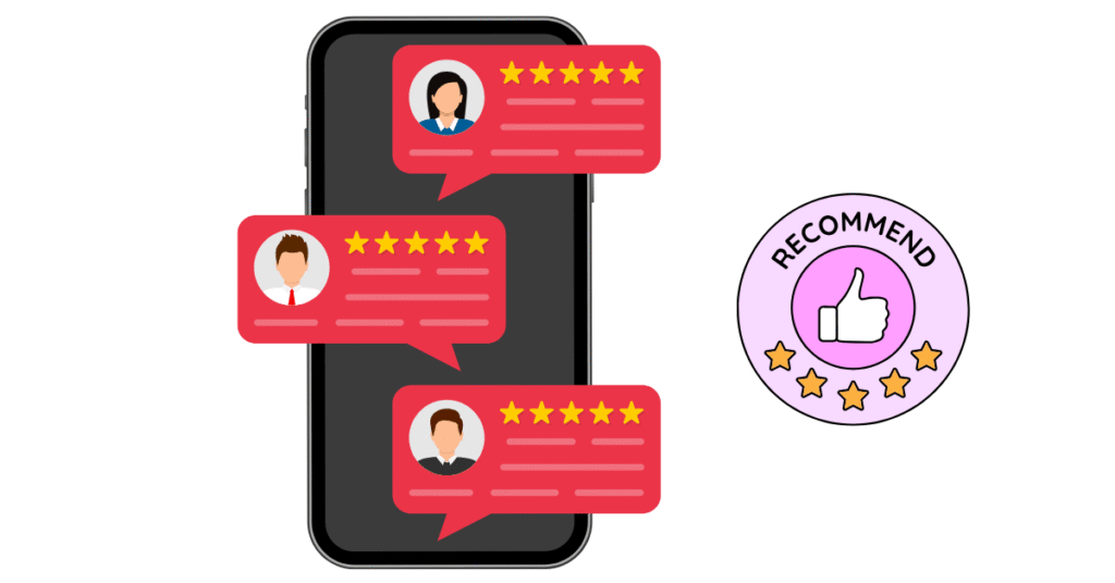 Star ratings and user reviews on a product page of an online store