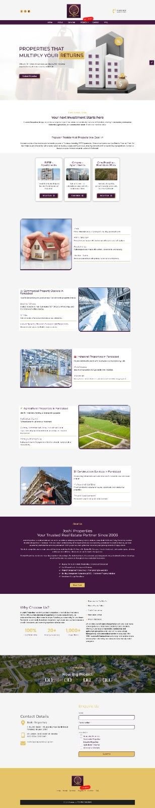 Real estate website with property search built by Pro Web Solutions